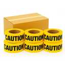 6 Pcs Yellow Caution Tape Roll Bulk, 3in wide X 6000ft (pack of 6, 1000ft each), Caution Tape Party Decorations, Yellow Tape Halloween Decoration, Caution Roll for Construction, Hazardous Areas