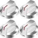 AMI PARTS NE63T8111SS NE63T8311SS NE63BG8315SS Fit for Samsung Electric Stove Knob Replacement Knobs for -DG94-03500V DG94-03500W DG94-03500A/Z (4PCS Silver)