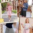 3 Pack Girls' Bermuda Long Shorts 5-14Y | Bermuda Shorts, Athletic, Long Short, Drawstring, Sweatshorts Pocket, for Summer, Casual, for Girls, Kids, Teen, 5-14Y