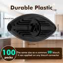 100 Pcs Plastic Biscuit Joiners Self Clamping Plate Joiner Tool Connectors for Woodworking Composite Deck Fixed Door and Furniture Framing Joinery Black