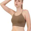 Double Couple Women Y Back Sports Bras for Women Thin Strap Workout Fitness Gym Yoga Fitness Bra (S)