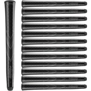 JumboMax Golf Grips JMX Ultralite Tapered Golf Club Grips, Oversize Golf Grips 25% Lighter Than Standard, Blackout - Pack of 13