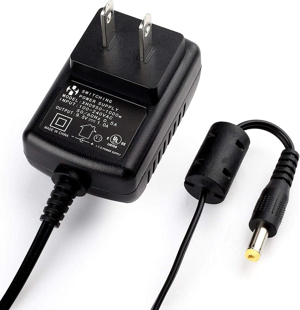 LotFancy 9.5V AC DC Adapter for Casio Piano Keyboard SA76 SA77 SA46, Replacement for Casio ADE95100LU, 100-240V AC to 9.5V DC Power Supply, UL Listed, 9.8 Ft Cord