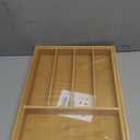 Utoplike Bamboo Cutlery Tray Silverware, Drawer Dividers for Kitchen Utensils, Flatware Tray Drawer Insert for knives, Gadgets and Garage Tools, Office Supplies (Small, Natural)