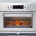 GE Digital Air Fryer Toaster Oven + Accessory Set | Convection Toaster with 8 Cook Modes | Large Capacity Oven - Fits 12" Pizza | Countertop Kitchen Essentials | Stainless Steel, 17.7in D x 14.0in H x 16.9in W