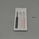 3 Pack Electric Toothbrush with 6 Modes, Rechargeable Toothbrushes with 12 Brush Head, Fast Charge 2 Min and 30s Timer Toothbrush (Black&pink&white)