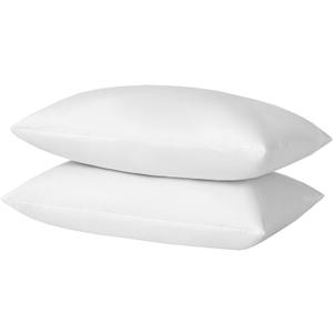 Basic home14x24 Decorative Throw Pillow Inserts-Down Feather Pillow Inserts-Oblong-Cotton Fabric-Set of 2-White.