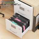 ANSOOK Hanging File Folders Letter Size,Heavy Duty 1" Hang Folder for File Cabinet, 12 Pack Extra Capacity File Folders Hanging with Tabs for File Frame & Stroage Box,Hanging File Organizer