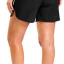 G Gradual Women's 3"/5'' High Waisted Swim Board Shorts with Pockets Liner Quick Dry Swimsuit Bottoms Bathing Suit for Women (Black, XS)