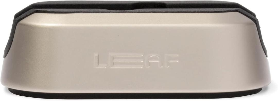 Leaf Shave | The Leaf Dermaplaner Stand, Silver - Weighted Metal Dermaplaner Stand with Non-Slip Grip