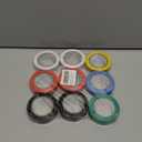 9 Rolls Coloured Electrical Tape - Professional White Black Red Green Blue Yellow Electrical Tape (0.7 Inch by 30 Feet), Electric Tape is Suitable for Domestic, Commercial, and Industrial Use