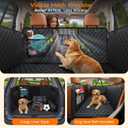 URPOWER XL Dog Backseat Extender for Full-Size Crew Cab Truck, Hard Bottom Dog Car Seat Cover for Back Seat Holds 400lbs, Waterproof Dog Hammock Pet Rear Seat Protector Travel Bed for F150 / Silverado