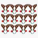 Max Fun 12Pcs Christmas Reindeer Antlers Headband Deer Antler Headbands for Christmas Holiday Photo Booth Props Kid's Party Favors