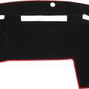 Car Dashboard Cover Compatible for Dodge for Ram 2010-2018, Protective Polyester Red Center Console Interior Trim Dash Cover Mat Pad