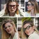 Eyekepper 4 Pack Ladies Reading Glasses - Stylish Oversized Square Readers for Women +1.50