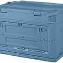 50L Automotive SUV Car Organizer for Storage | Folding PP Stackable Utility Crates Suitable for Any Car SUV Mini-Van (Color : Blue)