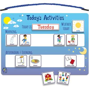 Today's Activities Daily Routine Visual Timetable Magnetic Tile Chart for Children