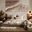 MLART99 Large Beige Brown Abstract Canvas White Artwork with Neutral Textured Wall art for Bedroom Living Room Office Modern Minimalist Wall Decor 29x58 Inch