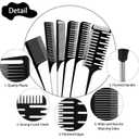 Patelai 6 Pcs Highlighting Comb Set Weaving Hair Dyeing Comb Weaving Sectioning Foiling Rat Tail Styling for Highlights Foiling Balayage Hair Coloring Men Women(Various Style)