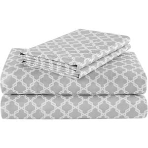 Comfort Spaces Coolmax Moisture Wicking Sheet Set Super Soft, Fade Resistant, 16" Deep Pocket, All Around Elastic - Warm Weather Cooling Sheets For Night Sweats, Queen, Charcoal 4 Piece
