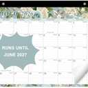 Lbylyhxc 2026 Desk Calendar, 18-Month Calendar Runs from Jan. 2026 to Jun. 2027, Large 17" x 12" Desktop/Wall Monthly Calendar for Home, School or Office (Vintage Flowers Desk Calendar), Pack Of 2