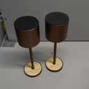 SAKRINGT 2 Pack Cordless Table Lamp Rechargeable,5000mAh Battery Powered Table Light, Dimming Portable LED Desk Lamp for Restaurant/Outdoor (Brown)