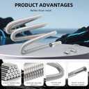 1 inch Stainless Steel Exhaust Hose, 118.1" Flexible Exhaust Pipe,Diesel Heater Flexible Exhaust Tubing with 2 Hose Clamps Generator Exhaust Hose Parking Air Heater Fuel Tank Diesel Gas