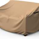 Mrrihand Heavy Duty Patio Sofa Cover, 3-Seater Outdoor Sofa Loveseat Cover, Outdoor Patio Furniture Cover with Air Vent and Handles, 60" W34" D30" H, Brown