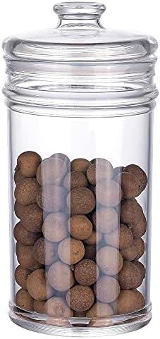 64 oz Reinforced Large Acrylic Storage Jar, Airtight Lid Cookie Jar | Ideal Canisters for Cookies, Dried Fruits, Nuts, Herbs,Cereals,etc