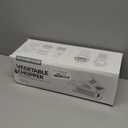 Vegetable Chopper: 10 in 1 Food Chopper - Onion Vegetable Slicer Cutter Dicer, Veggie Cutter with Container, 7 Blades, Kitchen Gadgets for Carrot Salad Garlic Potato Slicer (Black/White)