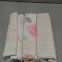 Amazing Baby Cotton Muslin Swaddle Blankets, Watercolor Roses, Pink, Pack of 3
