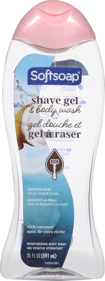 SOFTSOAP SHAVE GEL & BODY WASH 2IN1 COCONUT 20 OZ