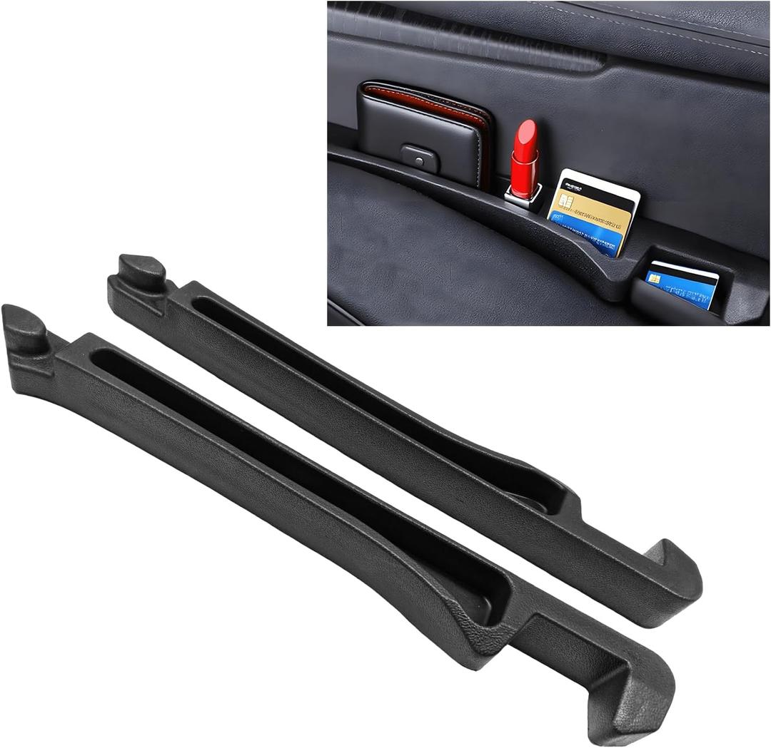 2 PCS Car Seat Gap Filler Organizer, 3in1 Car Console Side Gap Stopper with Hook & Storage Functions, No-Drop Crevice Blocker Between Seat Console Organizer for Most Vehicles