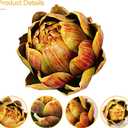 Fake Artificial Artichoke, Vegetables Faux Plastic Artichoke, Decoration for Wedding Party Home Kitchen Artichokes Flower (6, Yellow, Small)
