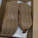 Bebealy Genuine Suede Fuzzy Slippers for Women Winter Warm House Shoes Cozy Mini Boots for Indoor Outdoor, Chestnut 37