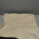 Louis Donn Square Pouf Ottoman Cover Leather Unstuffed Handmade Faux PU Foot Stool Storage Ottoman 17.7" Grey White Poufs Foot Rest for Living Room Floor Chair Christmas Decorations Gift (ONLY Cover)