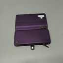 Defencase Compatible with iPhone 16 Plus Case Wallet with RFID Blocking Card Holder for Women Men, Soft PU Leather Magnetic Snap Flip Zipper Strap Wallet Phone Case Fit for iPhone 16 Plus 6.7", Purple