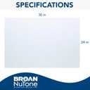 Broan-NuTone, SP300224, Reversible Backsplash Splatter Guard and Cooking Shield, Range Hood Accessories to Keep Kitchen Clean, 30" x 24", Black and White, 1