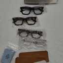 TRENVIE 4 Pack Progressive Multifocus Reading Glasses for Women Men, Blue Light Blocking Spring Hinge Computer Readers (Black & Leopard & Tortoise & Clear, 2.75, Diopters)