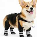 Upgraded Dog Suspender Boots, Waterproof Dog Rain Boot, Anti-Slip Winter Snow Dog Shoes Leggings, Adjustable Suspender Boots for Small Dogs, Paws Protector for Outdoor Dogs Walking Hiking (XS)