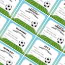Motipuns 48pcs Soccer Award Certificates End of Season Soccer Team Awards Sports Ceremony Paper Achievement Certificates School Student Reward Teacher Class Motivation Supply 8.5x11inch