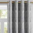 Dark Grey and Silvery 100% Blackout Curtains 63 Inch Length 2 Panels, Jacquard Thermal Insulated Noise Reducing Grommet Drapes for Bedroom Living Room, 2pcs, 52" W x 63" L (52"W x 63"L (Pack of 2))