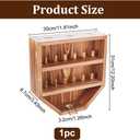 UNICRAFTALE 12 Peg Wall Mounted Baseball Ring Holder Championship Ring Display Case Wooden 4 Baseball Organizer Display Stands with Clear Acrylic Stands for Collection Sports Rings Game Balls