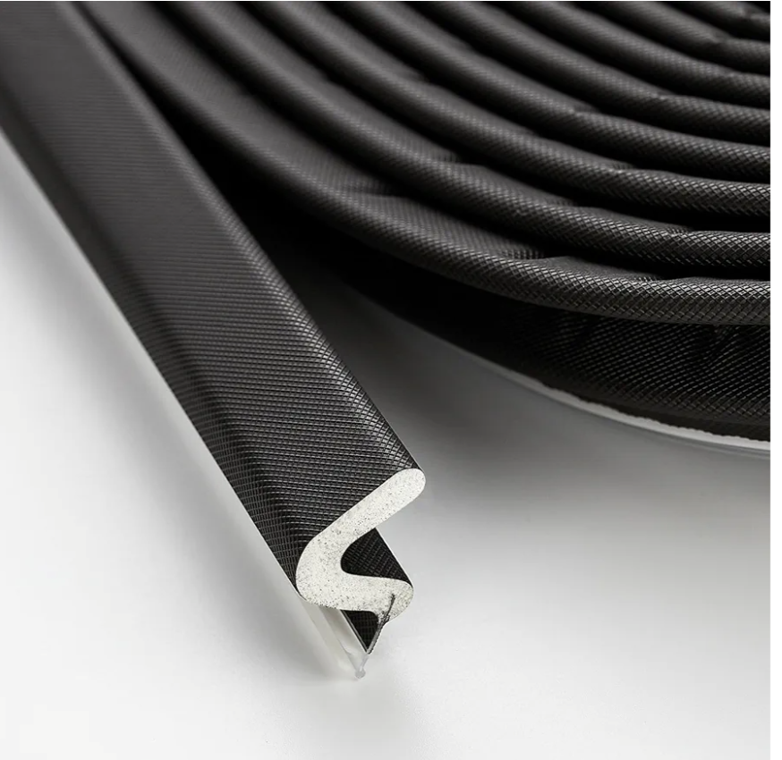 Weather Stripping Door Seal Strip - Soundproof Q-Shaped Foam for Exterior Door Frame, Large Gap Seal, Noise Cancelling, Easy to Install (Black, 26FT)