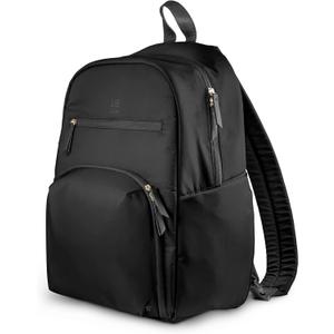 JJB by JuJuBe, New Deluxe Diaper Bag Backpack with Portable Changing Pad, Stroller Straps, Large Travel Backpack for Boy or Girl, Carrying Baby Bottles, Diapers, Pacifiers, Black, Mother's Day Gift