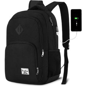 YAMTION Backpack for Men and Women,School Backpack for Teenager,15.6 inch Laptop Bookbag with USB Charging port for Business Work College Travel Trip