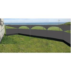 Windbreaker Wind Privacy Screen Camping Blocker 5 Panel Garden Beach Wind Shield 5ft High x 27.4ft Long (Stone Grey)