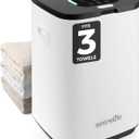 SereneLife Towel Warmer Bucket - Compact 23L Bathroom Towel Heater with Essential Oils Disc Holder, Adjustable Timer, Auto Shut-Off, Power Cord Storage & LED Display, Fits 2 Oversized Towels (Black)