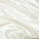 Vonty Ruffle Tablecloth White Satin Tablecloth - 60" x 102", Silky Table Cloth Rectangle Scalloped Table Cloth Farmhouse Tables Cover Silk Tablecloths Vintage Tables Skirt for Kitchen Dining