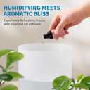 Clarston Humidifiers for Bedroom, 2.5L Cool Mist Humidifier with Essential Oils Diffuser and Nightlight, Top Fill Humidifiers for Home Large Room, Timer, Auto Shut-off, 25H Runtime